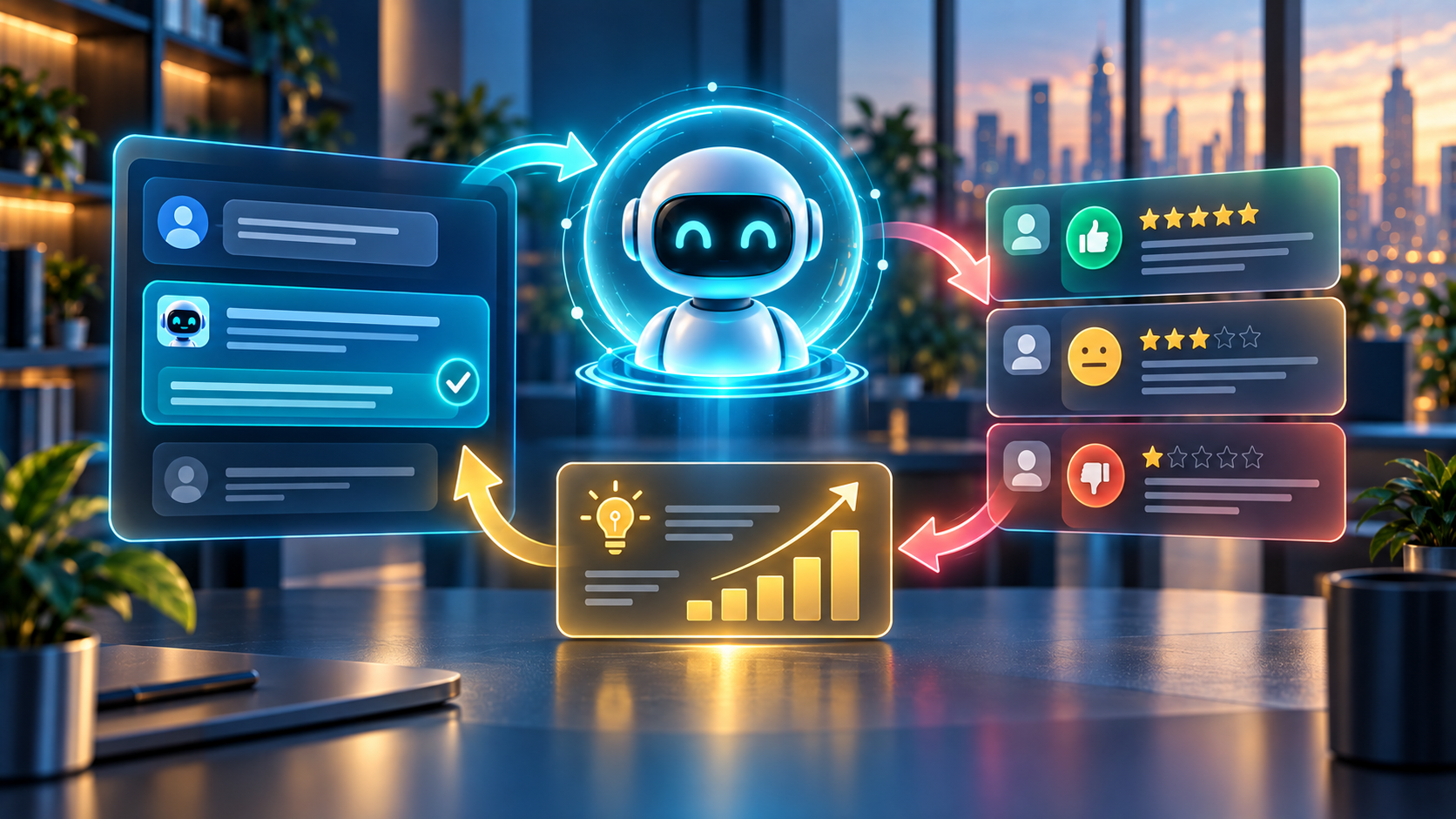 تصویر مفهومی چرخه بازخورد و بهبود کیفیت AI Agent